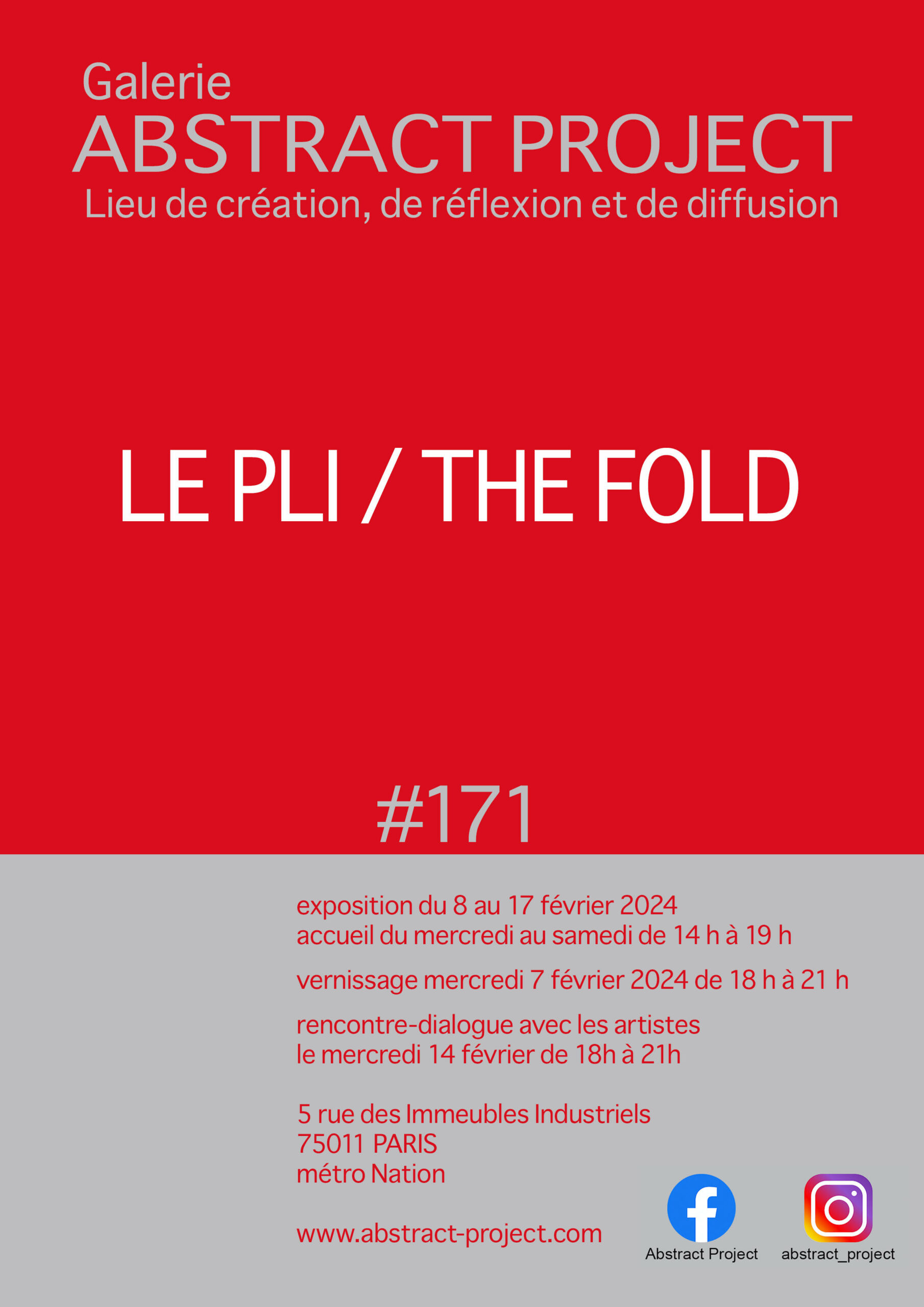 Le Pli – Exposition collective, Galerie abstract project (Paris)